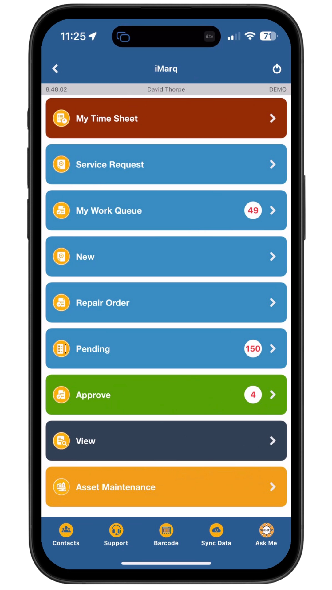 Flatbed Trucking iMarq - Home Screen